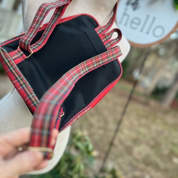 RARE ✨Harrods Bear Logo Vintage Backpack, Black + Red Plaid, EUC main image 10